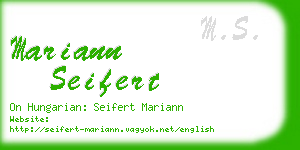 mariann seifert business card